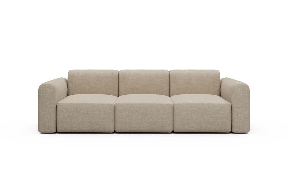Rund Modular Sofa - Configurations 1 - A3L - 266 x 97 cm - 3 Seater - 410 Esina Almond Beige