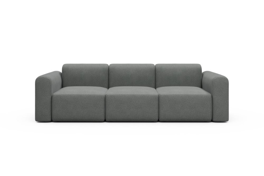 Rund Modular Sofa - Configurations 1 - A3L - 266 x 97 cm - 3 Seater - 440 Satya Steel Grey