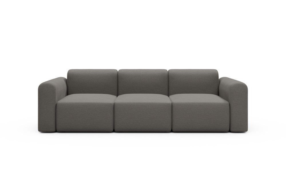 Rund Modular Sofa - Configurations 1 - A3L - 266 x 97 cm - 3 Seater - 446 Satya Taupe Brown