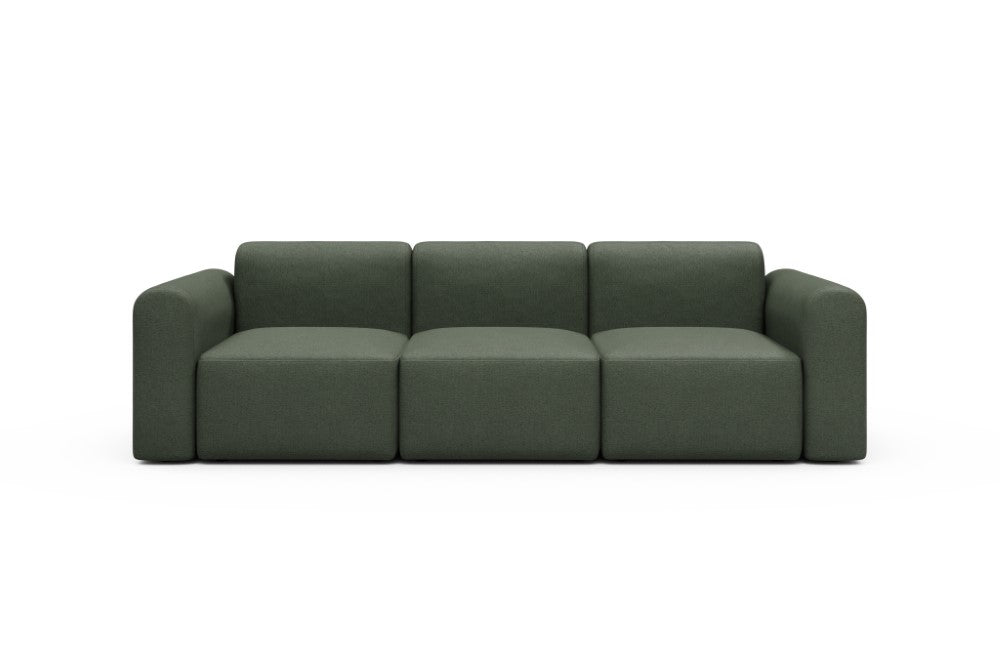 Rund Modular Sofa - Configurations 1 - A3L - 266 x 97 cm - 3 Seater - 488 Denari Forest Green