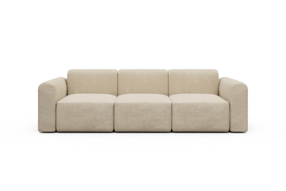 Rund Modular Sofa - Configurations 1 - A3L - 266 x 97 cm - 3 Seater - 496 Casone Natural Beigie