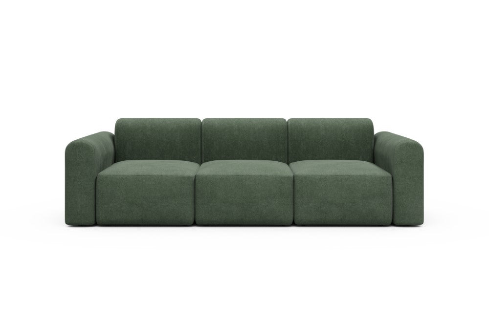 Rund Modular Sofa - Configurations 1 - A3L - 266 x 97 cm - 3 Seater - 498 Casone Forest Green