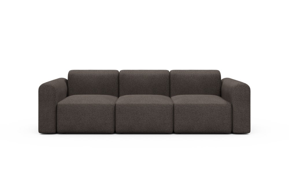Rund Modular Sofa - Configurations 1 - A3L - 266 x 97 cm - 3 Seater - 530 Bouclé Taupe