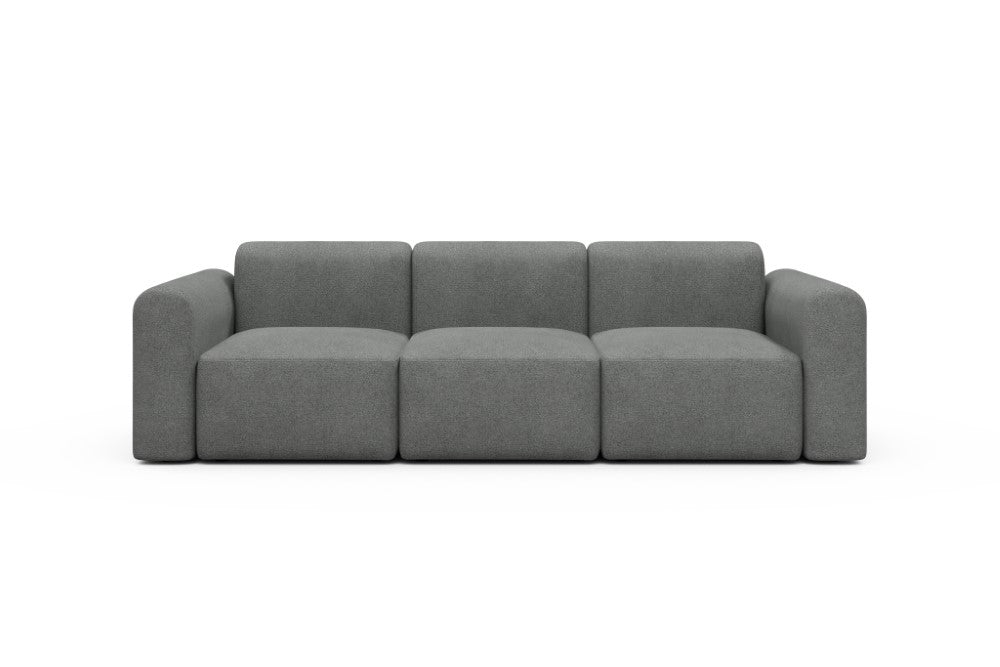 Rund Modular Sofa - Configurations 1 - A3L - 266 x 97 cm - 3 Seater - 533 Bouclé Ash Grey