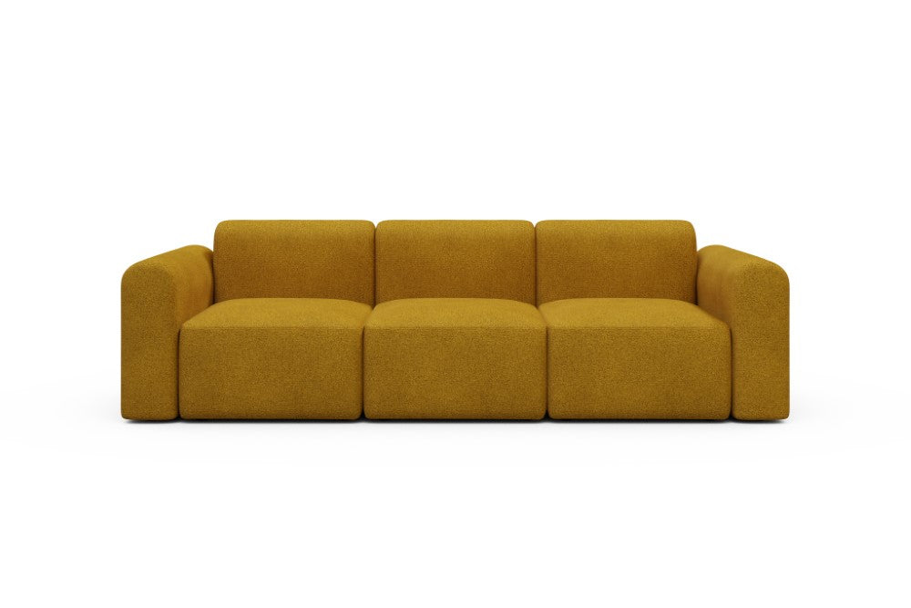 Rund Modular Sofa - Configurations 1 - A3L - 266 x 97 cm - 3 Seater - 536 Bouclé Ochre