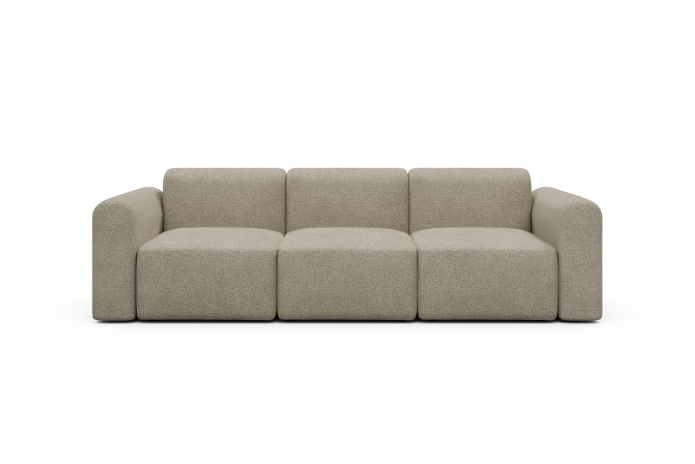 Rund Modular Sofa - Configurations 1 - A3L - 266 x 97 cm - 3 Seater - 539 Bouclé Beige