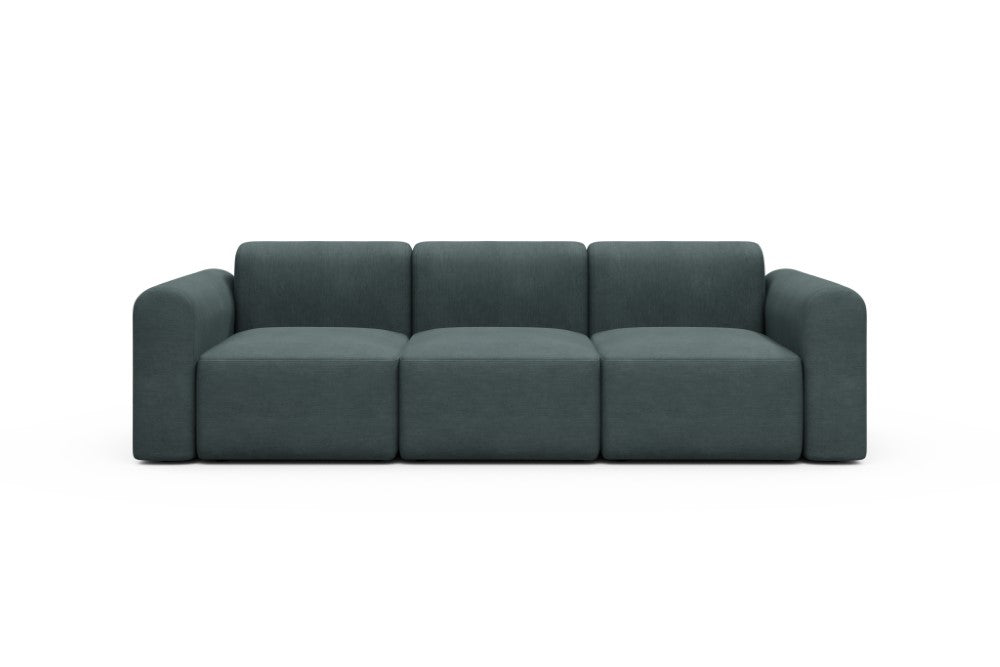 Rund Modular Sofa - Configurations 1 - A3L - 266 x 97 cm - 3 Seater - 573 Vivus Dusty Blue