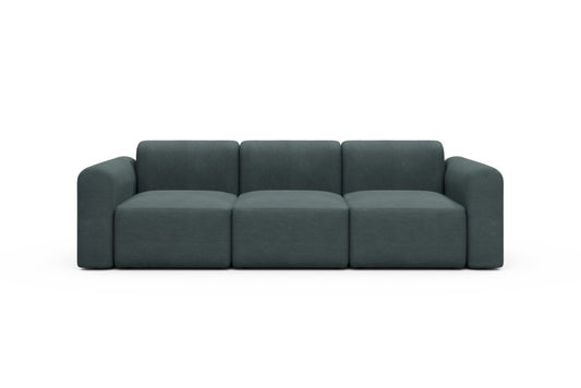 Rund Modular Sofa - Configurations 1 - A3L - 266 x 97 cm - 3 Seater - 573 Vivus Dusty Blue