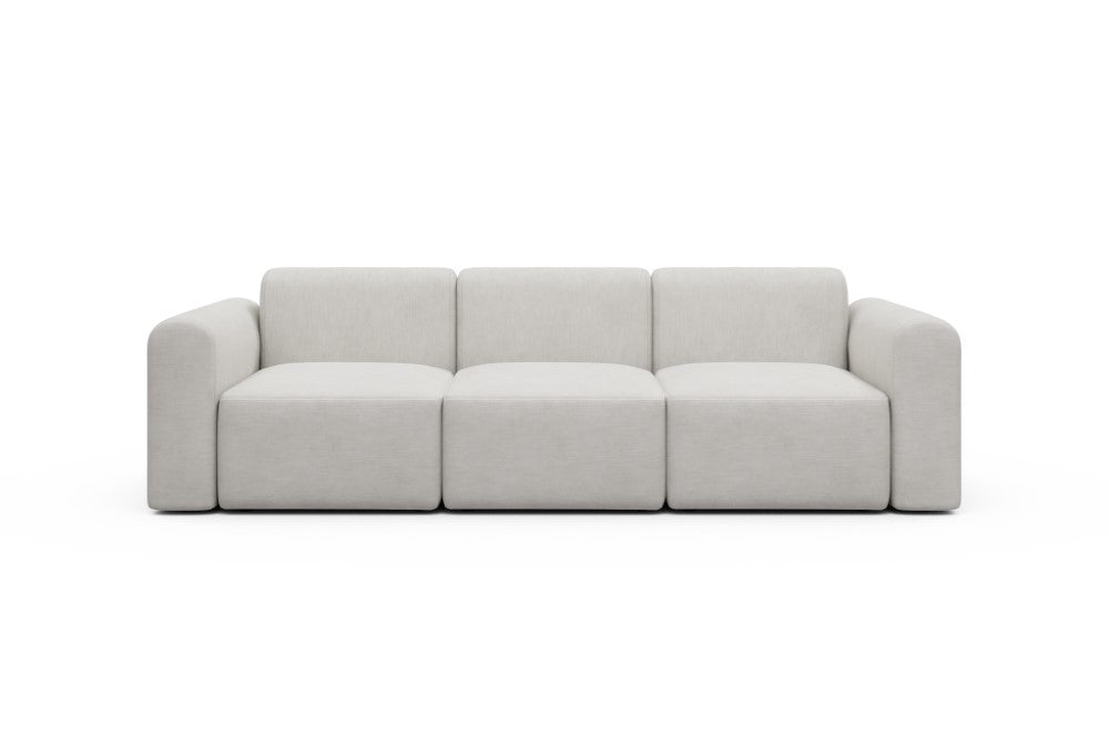 Rund Modular Sofa - Configurations 1 - A3L - 266 x 97 cm - 3 Seater - 574 Vivus Dusty Off White