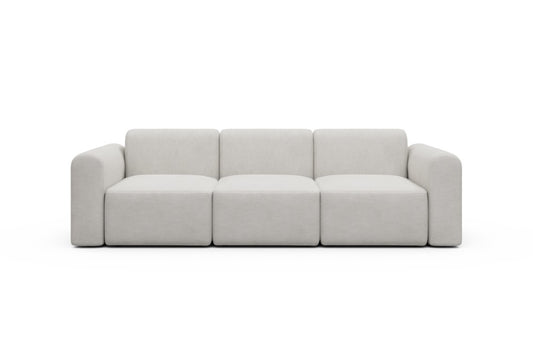 Rund Modular Sofa - Configurations 1 - A3L - 266 x 97 cm - 3 Seater - 574 Vivus Dusty Off White