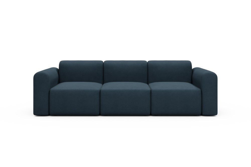 Rund Modular Sofa - Configurations 1 - A3L - 266 x 97 cm - 3 Seater - 580 Argus Navy Blue