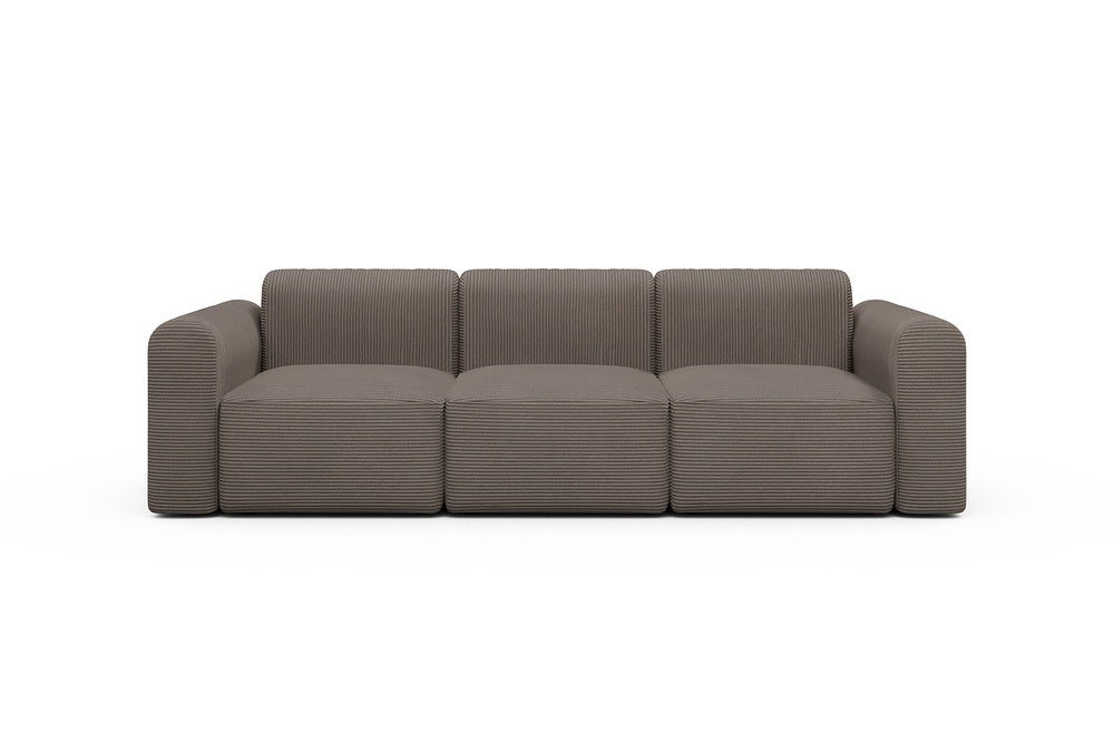 Rund Modular Sofa - Configurations 1 - A3L - 266 x 97 cm - 3 Seater - 596 Corduroy Mocha