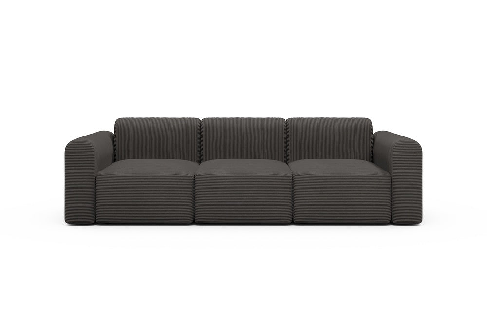Rund Modular Sofa - Configurations 1 - A3L - 266 x 97 cm - 3 Seater - 597 Corduroy Charcoal
