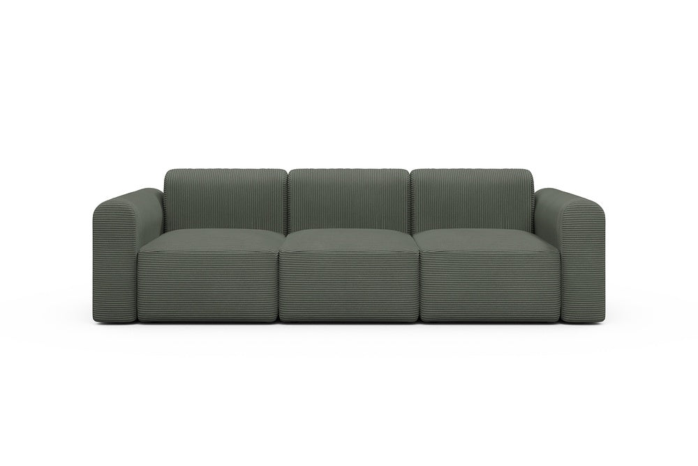 Rund Modular Sofa - Configurations 1 - A3L - 266 x 97 cm - 3 Seater - 598 Corduroy Sage