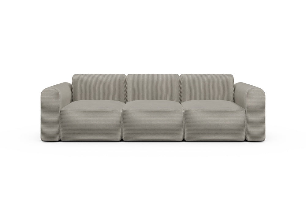 Rund Modular Sofa - Configurations 1 - A3L - 266 x 97 cm - 3 Seater - 603 Corduroy Beige