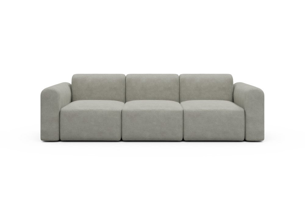 Rund Modular Sofa - Configurations 1 - A3L - 266 x 97 cm - 3 Seater - 773 Carreno Moon Stone White