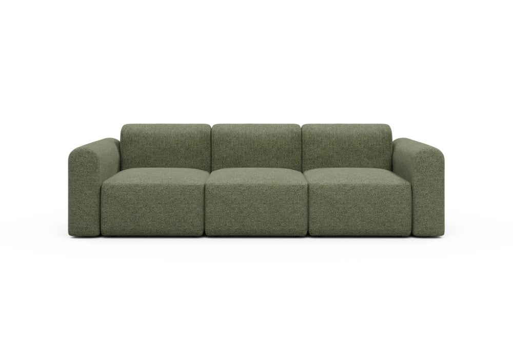 Rund Modular Sofa - Configurations 1 - A3L - 266 x 97 cm - 3 Seater - 775 Carreno Vivid Green