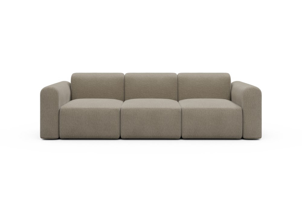 Rund Modular Sofa - Configurations 1 - A3L - 266 x 97 cm - 3 Seater - 810 Smooth Smooth Beige