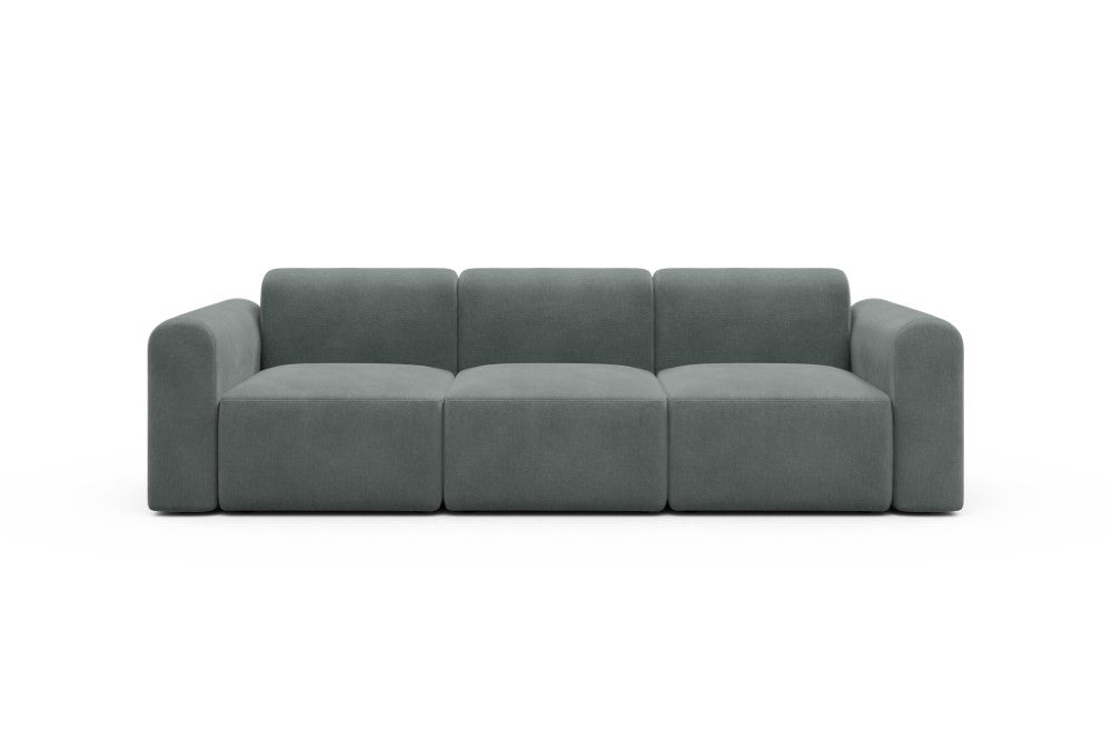 Rund Modular Sofa - Configurations 1 - A3L - 266 x 97 cm - 3 Seater - 812 Smooth Smooth Silver Grey