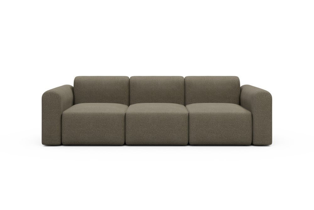 Rund Modular Sofa - Configurations 1 - A3L - 266 x 97 cm - 3 Seater - 850 Mahoga Caramel Grey