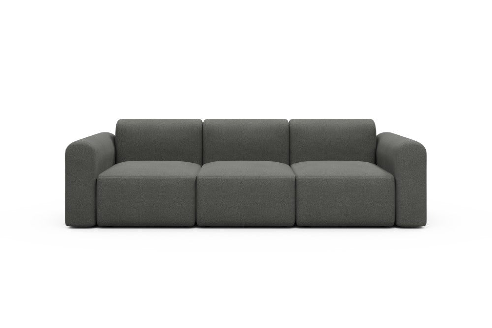 Rund Modular Sofa - Configurations 1 - A3L - 266 x 97 cm - 3 Seater - 852 Mahoga Seal Grey