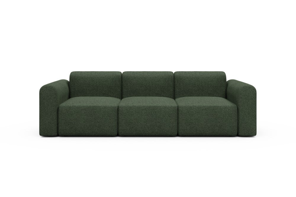 Rund Modular Sofa - Configurations 1 - A3L - 266 x 97 cm - 3 Seater - 869 Vanora Deep Green