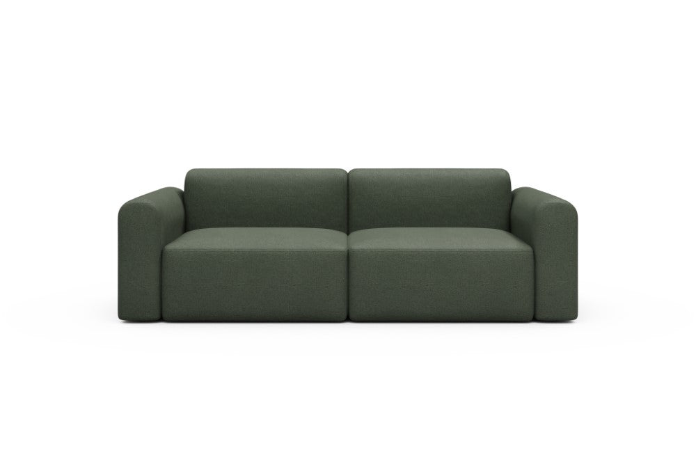 Rund Modular Sofa - Configurations 1 - B2L - 240 x 97 cm - 2,5 Seater - 488 Denari Forest Green