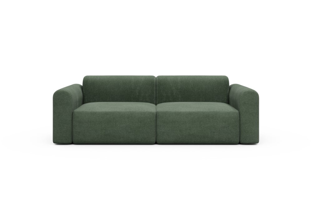 Rund Modular Sofa - Configurations 1 - B2L - 240 x 97 cm - 2,5 Seater - 498 Casone Forest Green