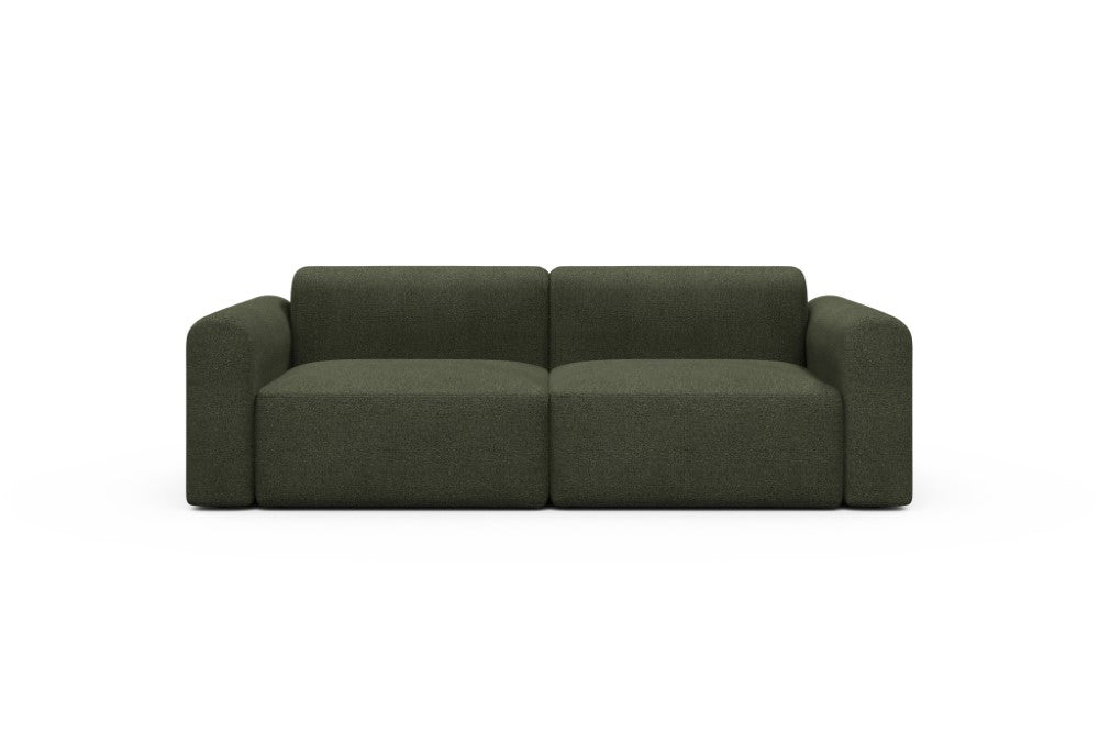 Rund Modular Sofa - Configurations 1 - B2L - 240 x 97 cm - 2,5 Seater - 535 Bouclé Forest Green