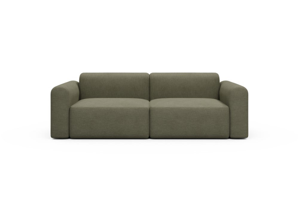 Rund Modular Sofa - Configurations 1 - B2L - 240 x 97 cm - 2,5 Seater - 575 Vivus Dusty Olive