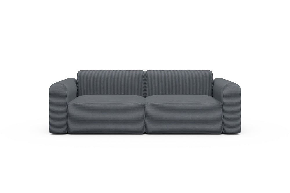 Rund Modular Sofa - Configurations 1 - B2L - 240 x 97 cm - 2,5 Seater - 592 Corduroy Silvermist
