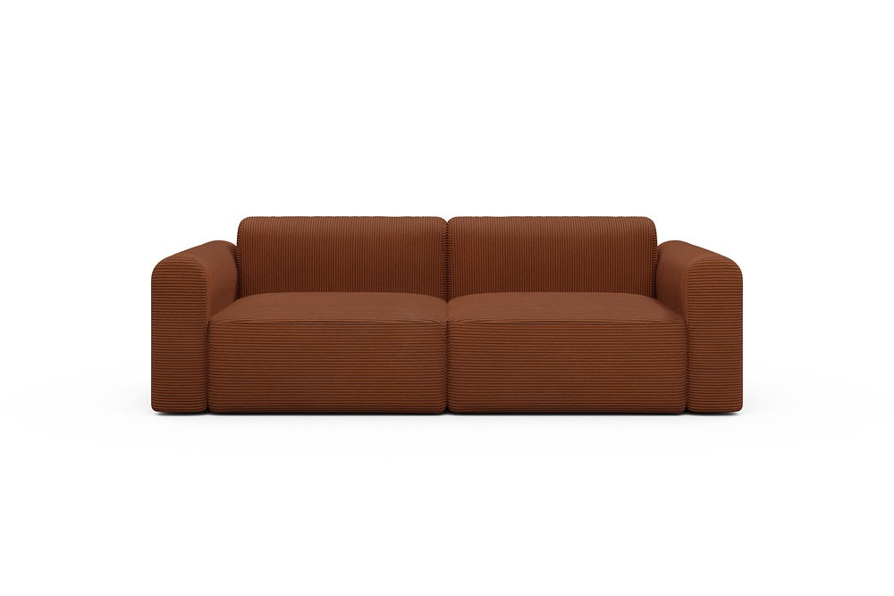 Rund Modular Sofa - Configurations 1 - B2L - 240 x 97 cm - 2,5 Seater - 595 Corduroy Burnt-Orange