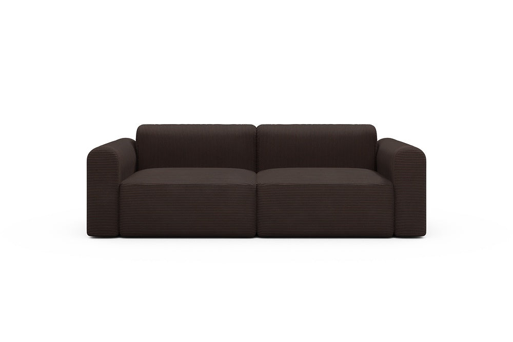 Rund Modular Sofa - Configurations 1 - B2L - 240 x 97 cm - 2,5 Seater - 600 Corduroy Cocoa