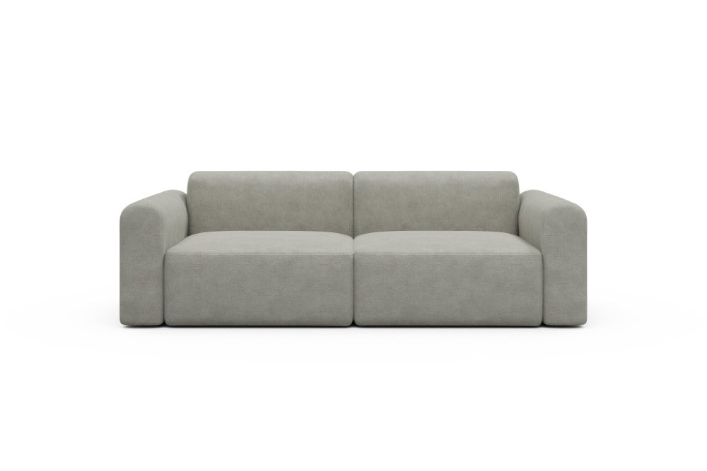 Rund Modular Sofa - Configurations 1 - B2L - 240 x 97 cm - 2,5 Seater - 773 Carreno Moon Stone White
