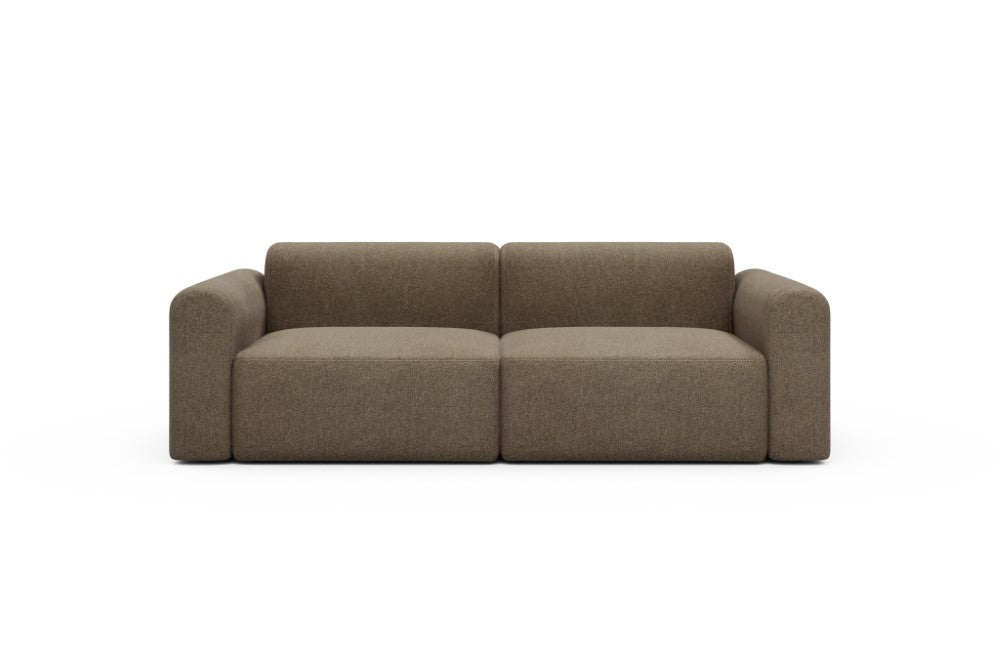 Rund Modular Sofa - Configurations 1 - B2L - 240 x 97 cm - 2,5 Seater - 817 Aivi Khaki Brown
