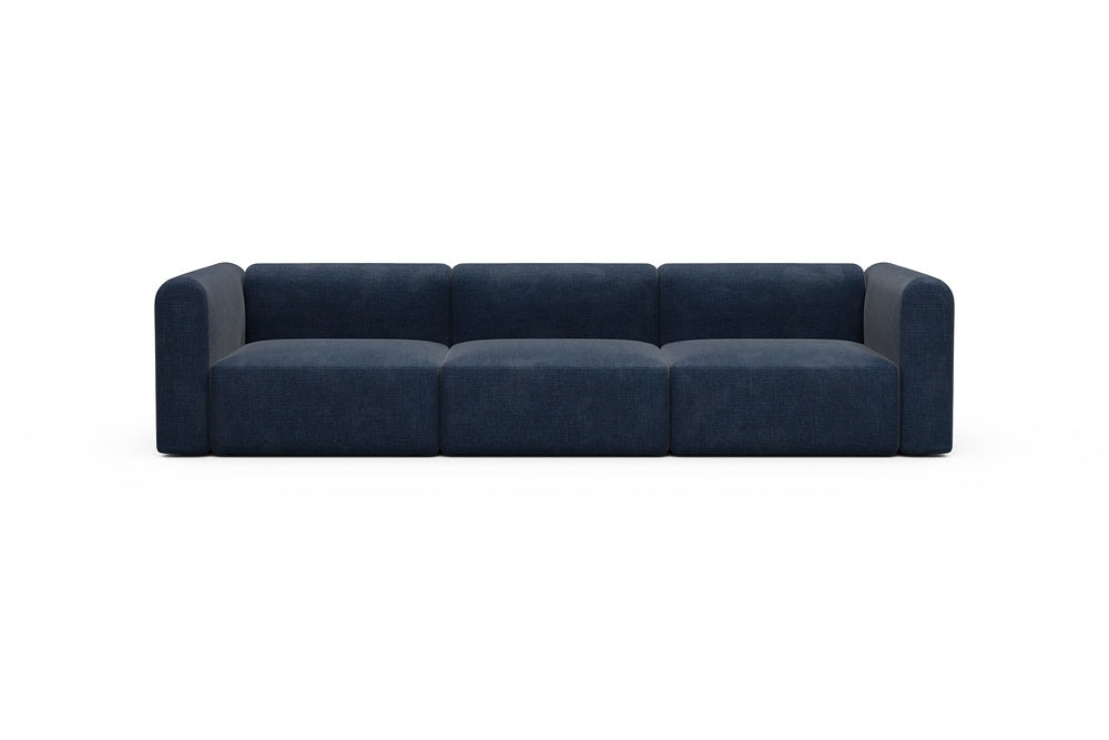 Rund Modular Sofa - Configurations 1 - B3H - 335 x 97 cm - 3,5 Seater - 414 Esina Indigo Blue