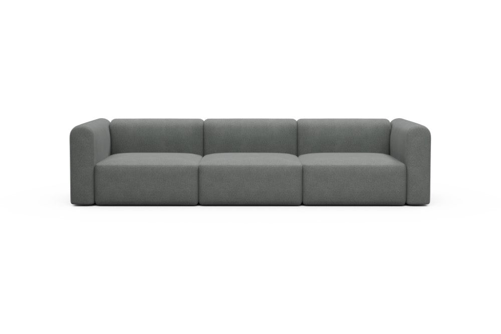 Rund Modular Sofa - Configurations 1 - B3H - 335 x 97 cm - 3,5 Seater - 440 Satya Steel Grey