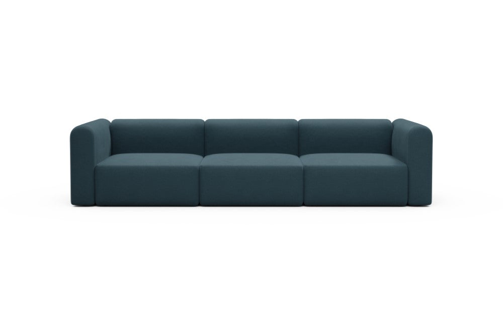 Rund Modular Sofa - Configurations 1 - B3H - 335 x 97 cm - 3,5 Seater - 443 Satya Deep Blue