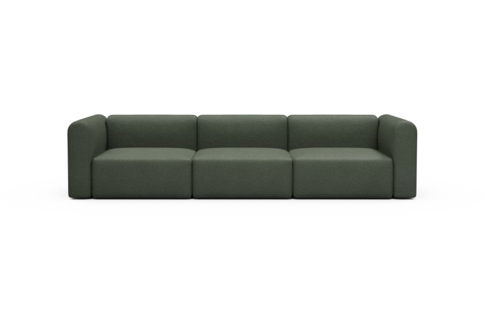 Rund Modular Sofa - Configurations 1 - B3H - 335 x 97 cm - 3,5 Seater - 488 Denari Forest Green