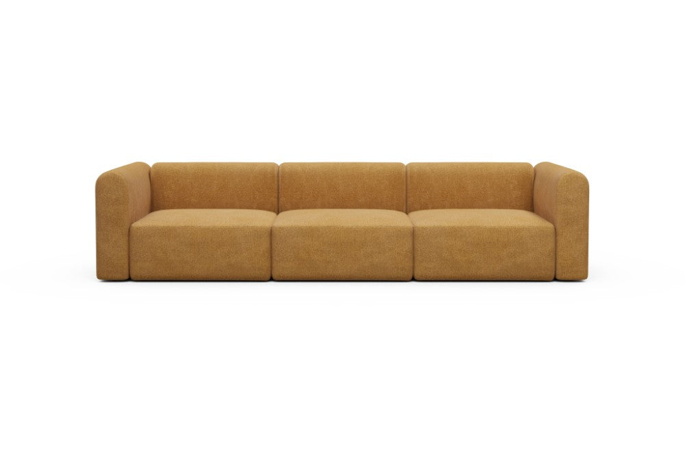 Rund Modular Sofa - Configurations 1 - B3H - 335 x 97 cm - 3,5 Seater - 497 Casone Warm Yellow