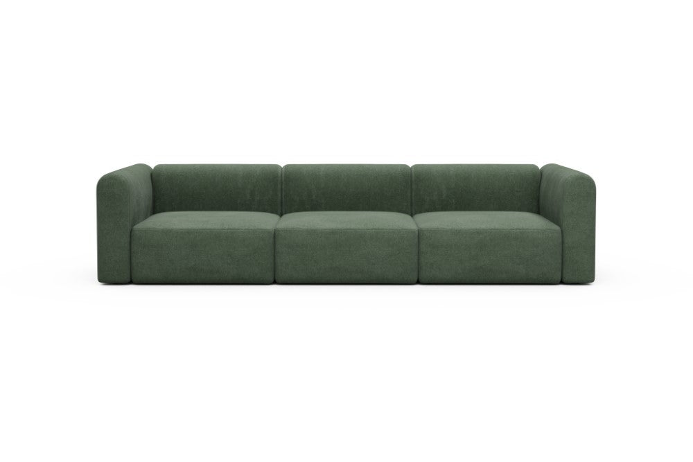 Rund Modular Sofa - Configurations 1 - B3H - 335 x 97 cm - 3,5 Seater - 498 Casone Forest Green