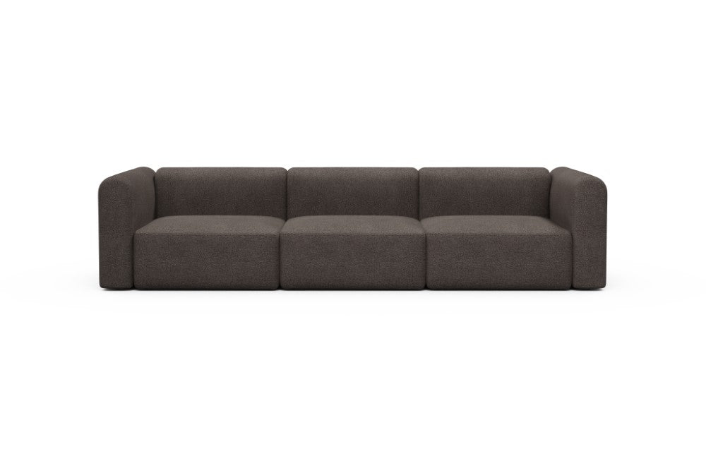 Rund Modular Sofa - Configurations 1 - B3H - 335 x 97 cm - 3,5 Seater - 530 Bouclé Taupe