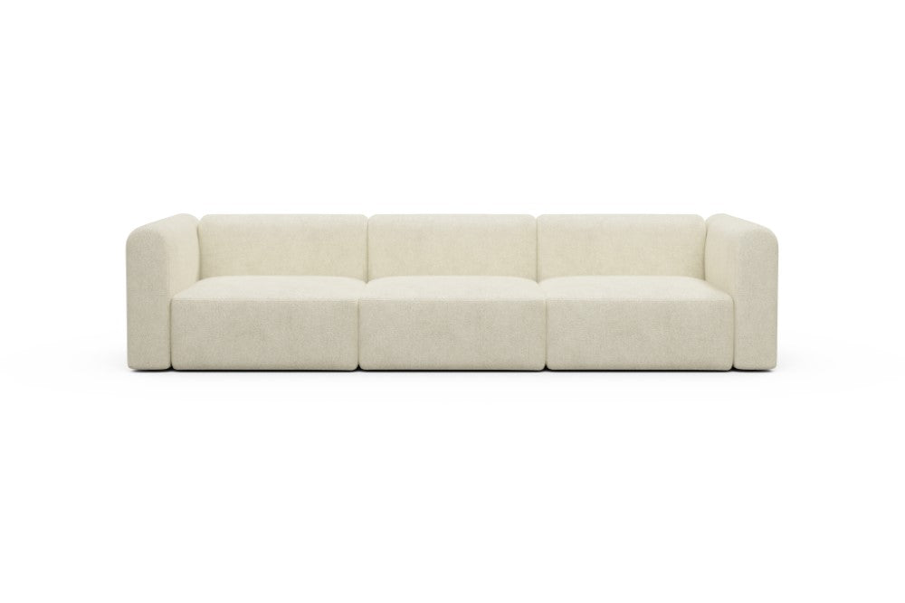 Rund Modular Sofa - Configurations 1 - B3H - 335 x 97 cm - 3,5 Seater - 531 Bouclé Off White