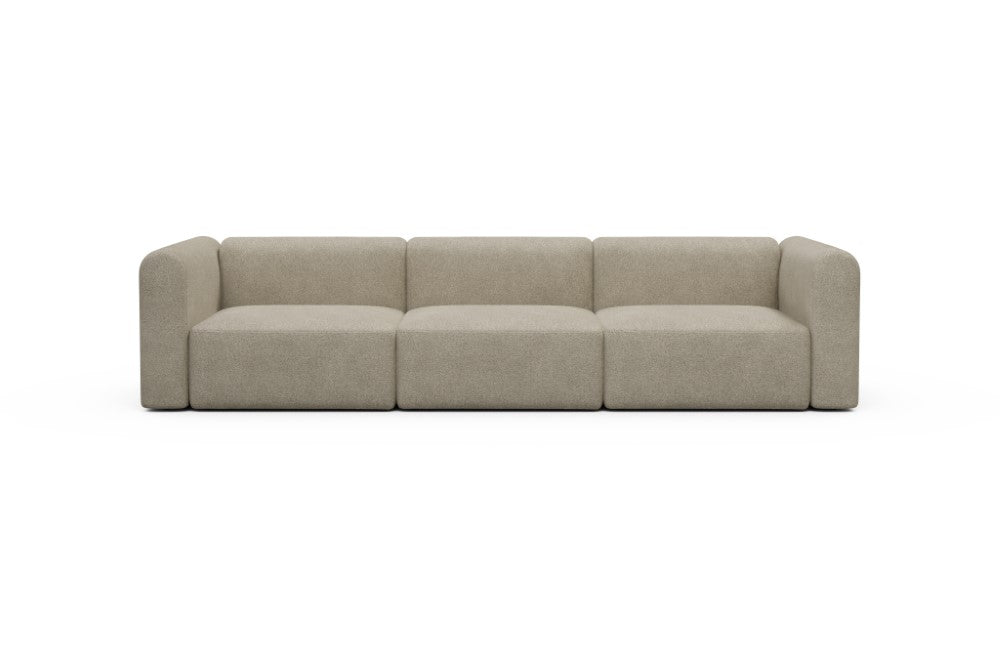 Rund Modular Sofa - Configurations 1 - B3H - 335 x 97 cm - 3,5 Seater - 539 Bouclé Beige