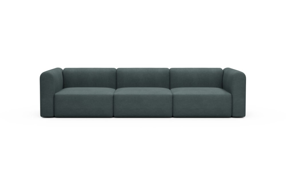 Rund Modular Sofa - Configurations 1 - B3H - 335 x 97 cm - 3,5 Seater - 573 Vivus Dusty Blue