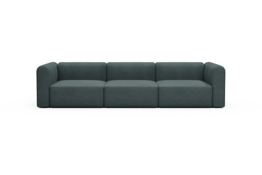 Rund Modular Sofa - Configurations 1 - B3H - 335 x 97 cm - 3,5 Seater - 573 Vivus Dusty Blue