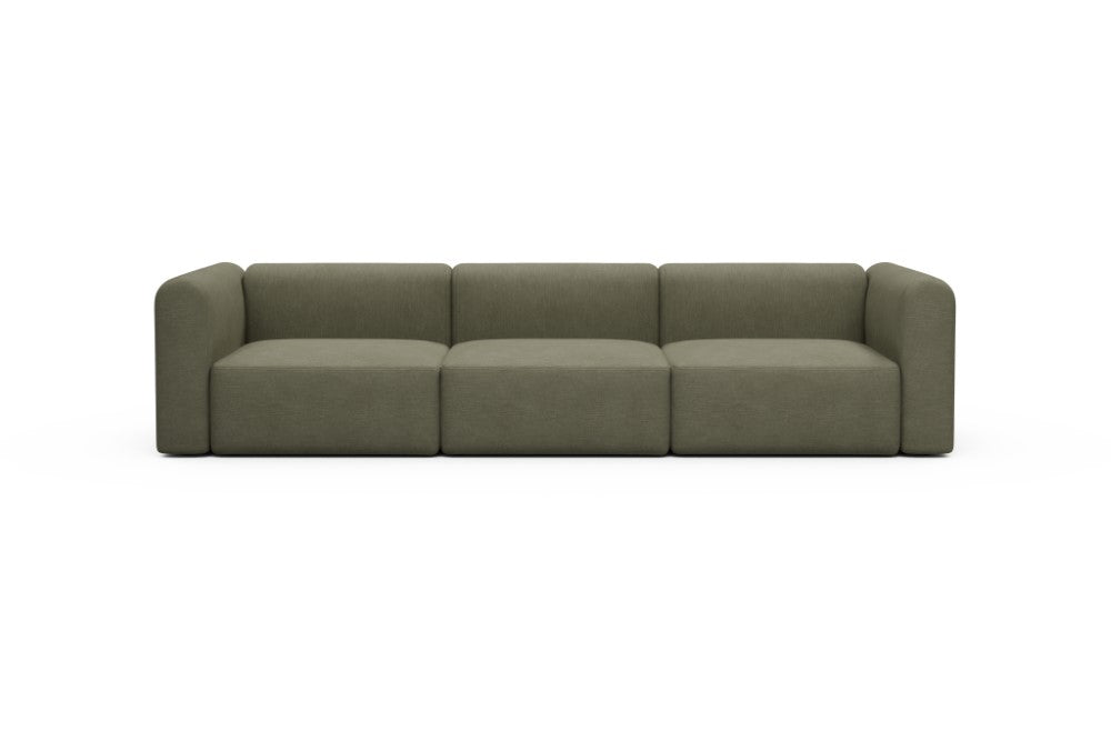 Rund Modular Sofa - Configurations 1 - B3H - 335 x 97 cm - 3,5 Seater - 575 Vivus Dusty Olive
