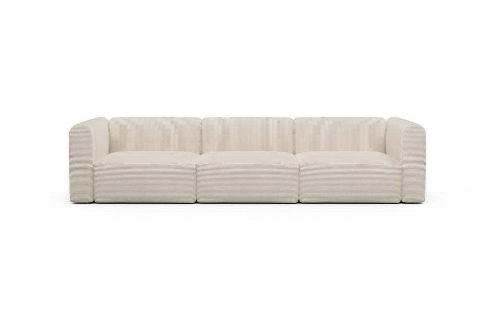 Rund Modular Sofa - Configurations 1 - B3H - 335 x 97 cm - 3,5 Seater - 594 Corduroy Ivory