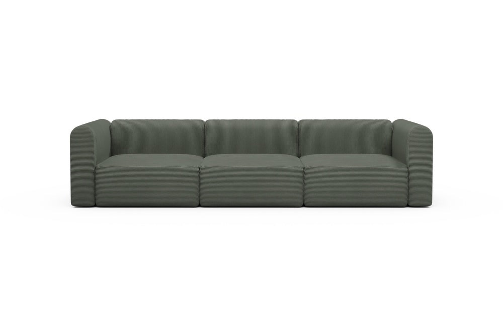 Rund Modular Sofa - Configurations 1 - B3H - 335 x 97 cm - 3,5 Seater - 598 Corduroy Sage