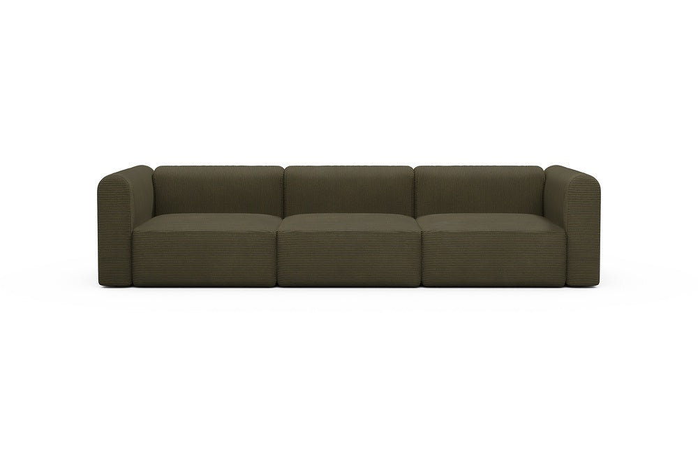 Rund Modular Sofa - Configurations 1 - B3H - 335 x 97 cm - 3,5 Seater - 599 Corduroy Olive